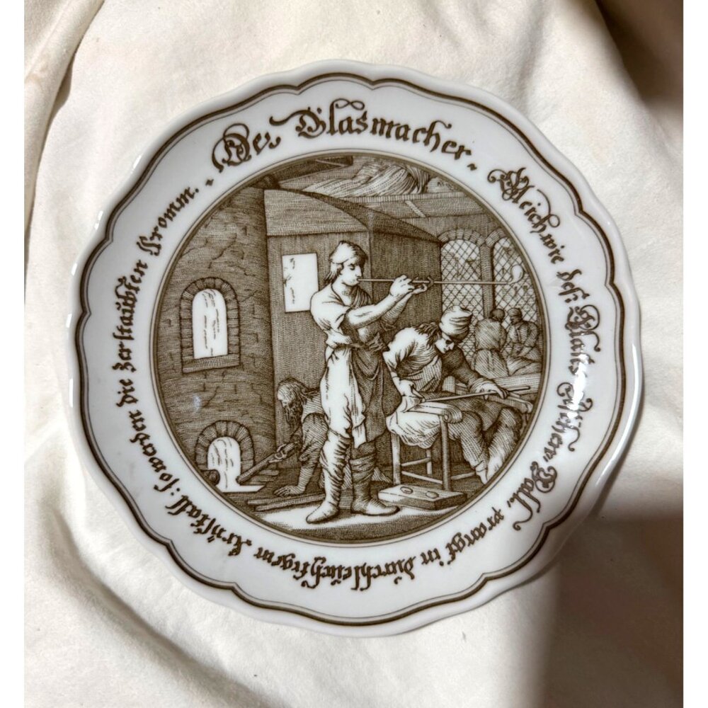Hutschenreuther Germany Decorative Plate "Der Glasmacher" Exclusiv Für Pieroth P